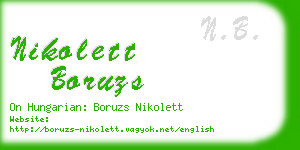 nikolett boruzs business card